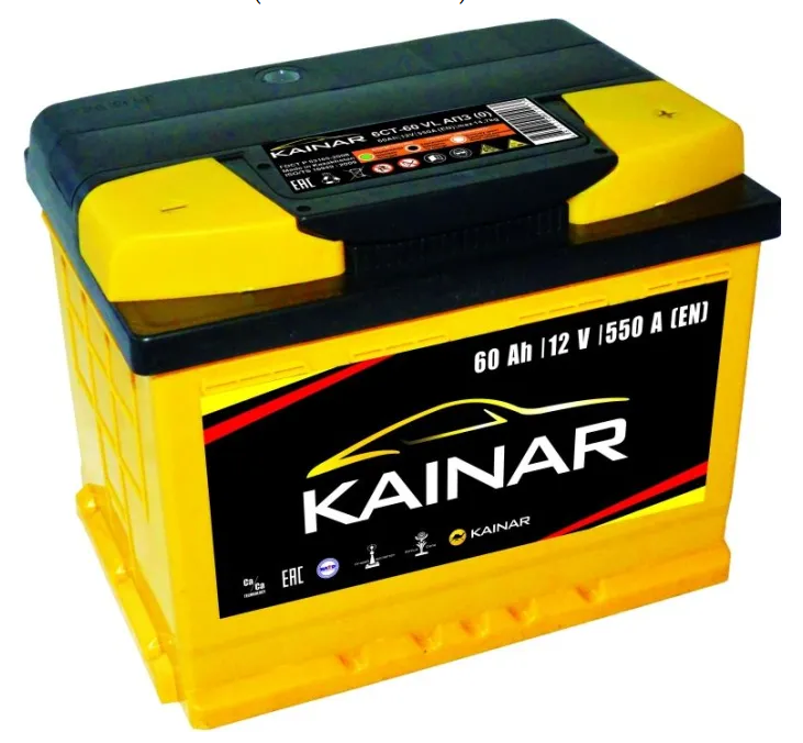 Акумулятор 60Ah-12v KAINAR (242х175х190),L,EN550